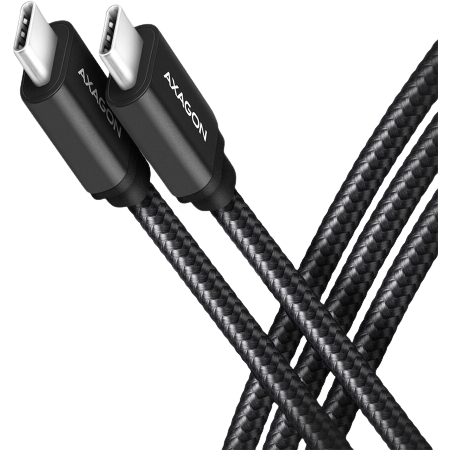 Cablu Date si Incarcare BUCM-CM20AB USB-C la USB-C 2.0 2m PD 60W 3A Negru