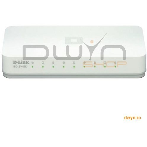 D-Link, Switch Desktop 8 porturi 10/100Mbps, plastic, DLinkGO