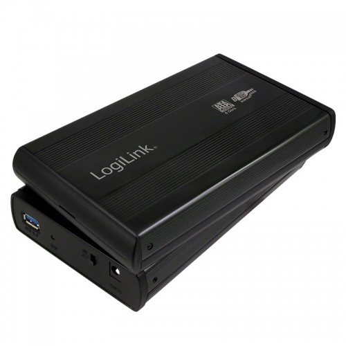 HDD Enclosure 3.5' USB3.0/SATA, Alu, black, LOGILINK 'UA0107'
