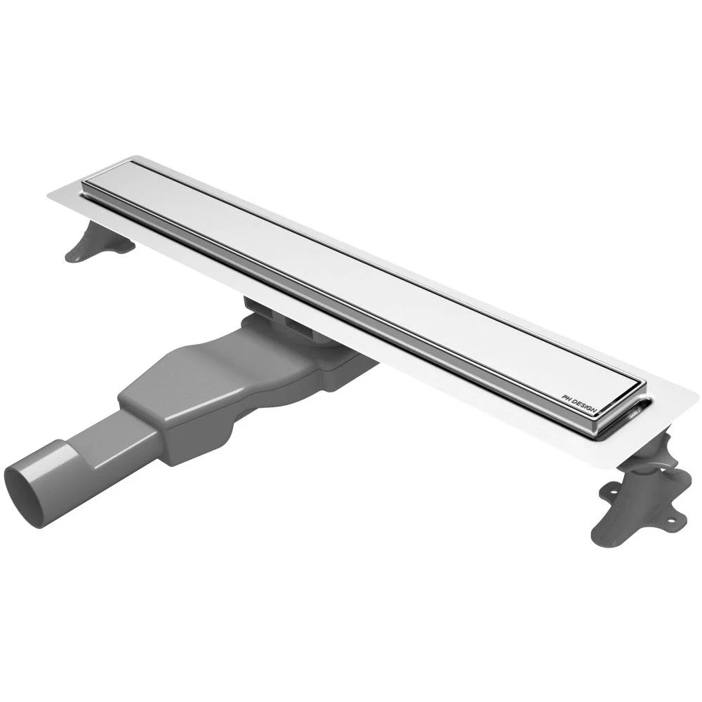 Rigola de dus Flat linear Wirquin, sifon reglabil, gratar inox, 60 cm