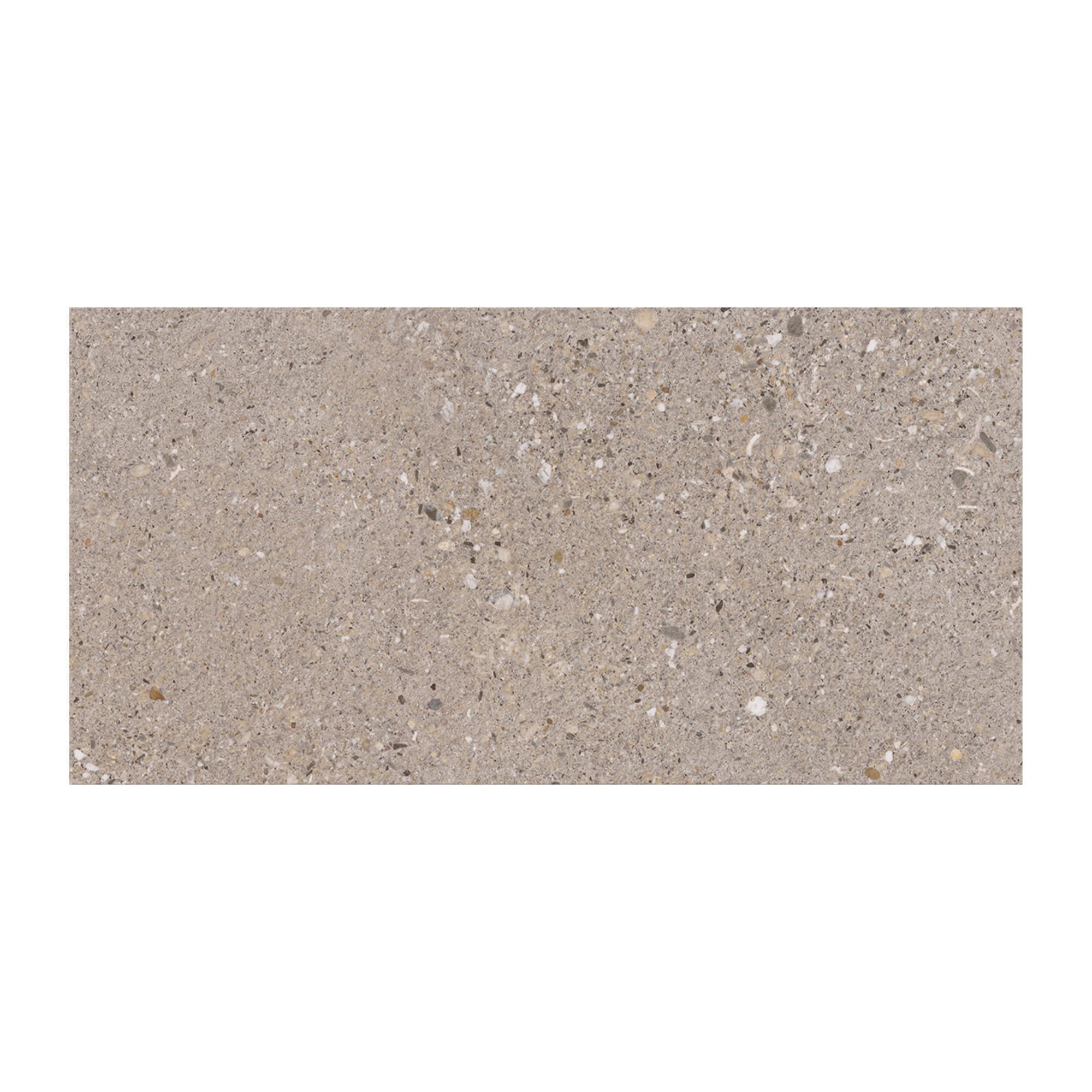 Gresie interior/exterior Cesarom Breccia, portelanata, rectificata, maro, mat, decor beton, clasa aderenta R10, PEI 4, 60 x 30 cm