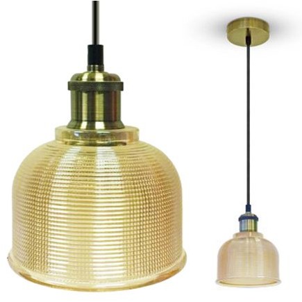 CORP SUSPENDAT PENTRU ILUMINAT MAX 60W IP20 STICLA, CULOARE CHIHLIMBAR