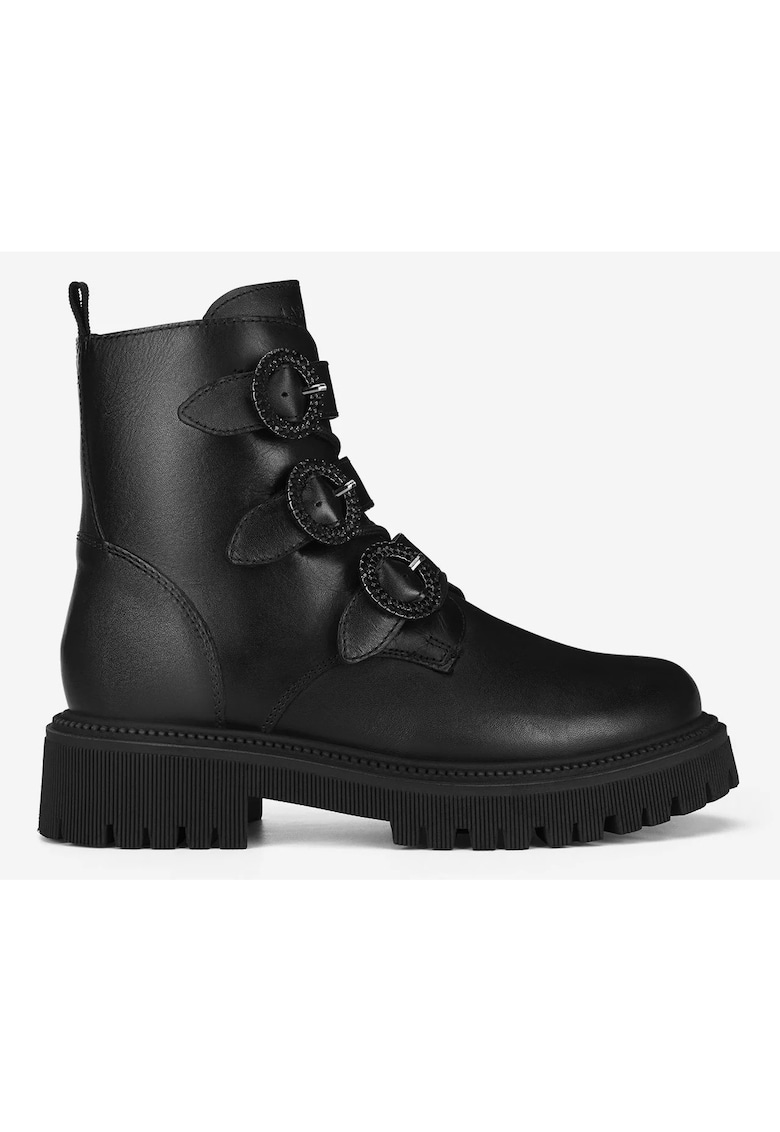 Ghete fete  5905588934554 - Piele naturala - Negru - Negru