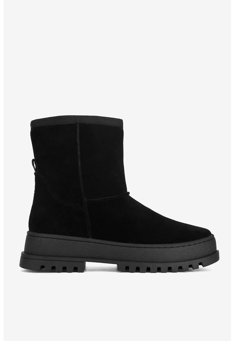 Ghete dama  5905588992882 - Piele intoarsa - Negru - Negru