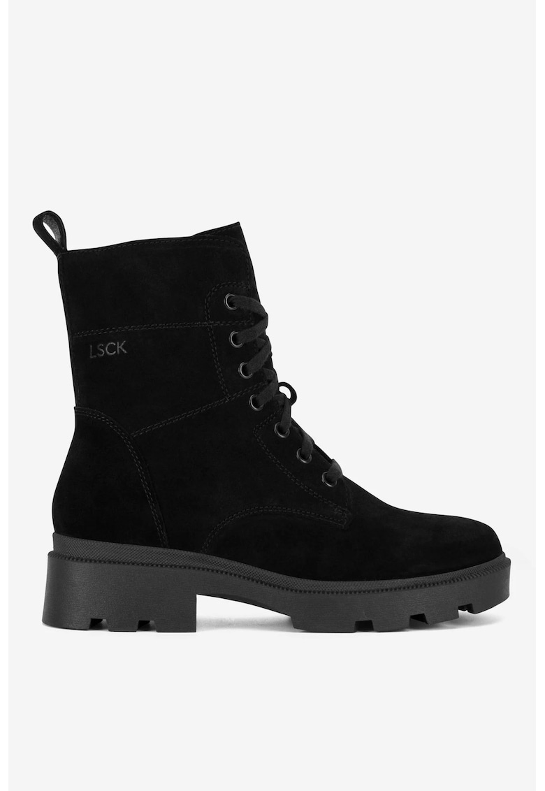 Ghete dama  5905588994695 - Piele intoarsa - Negru - Negru