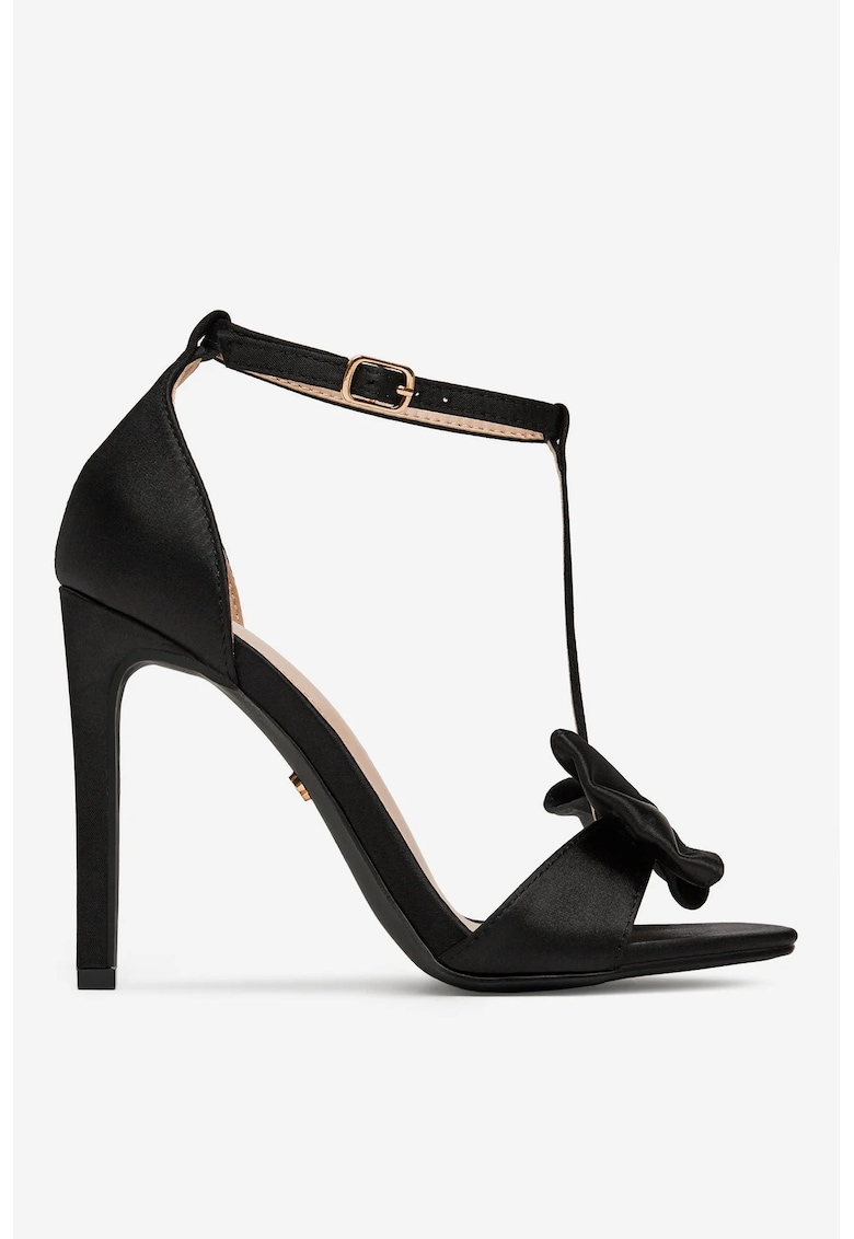 Sandale cu toc  Culoare Negru - Negru