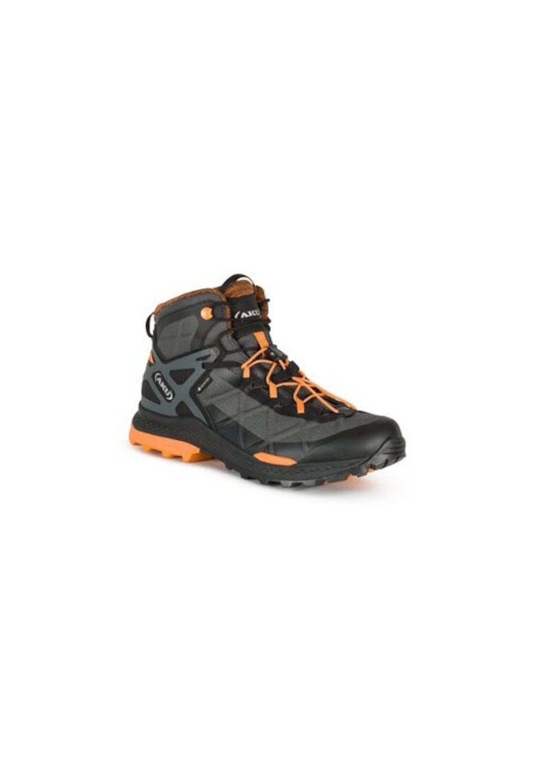 Bocanci trekking barbati  302964598 - Piele ecologica - Negru - Negru