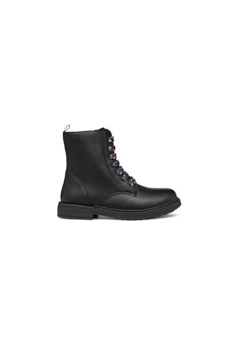 Cizme fete  Piele ecologica - Negru - Negru