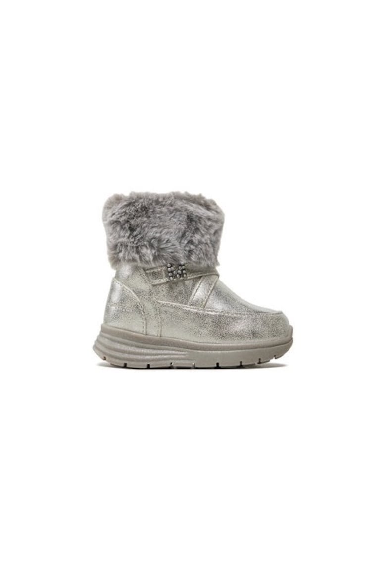 Ghete fete  304440052 - Piele ecologica - 24 EU - Argintiu