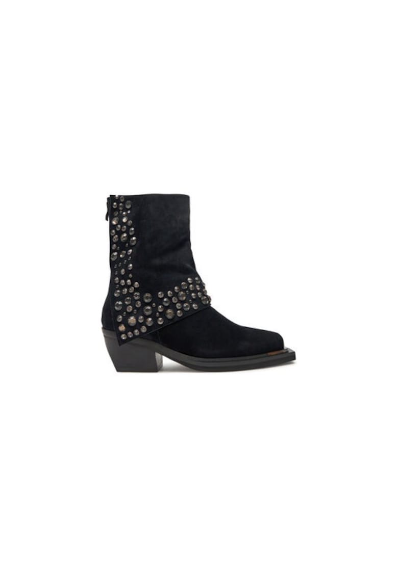 Ghete dama  304523762 - Piele naturala - Negru - Negru