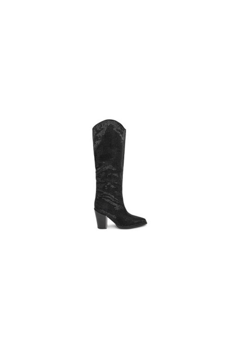Cizme dama  304523656 - Textil - Negru - Negru