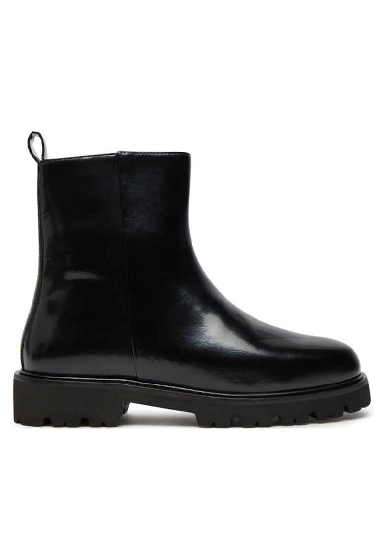 Ghete dama  304336249 - Piele naturala - Negru - Negru