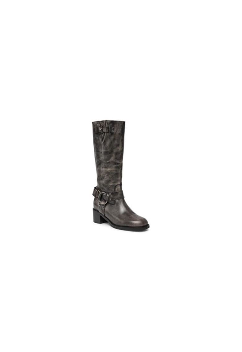 Cizme dama  303221782 - Piele naturala - Negru - Negru