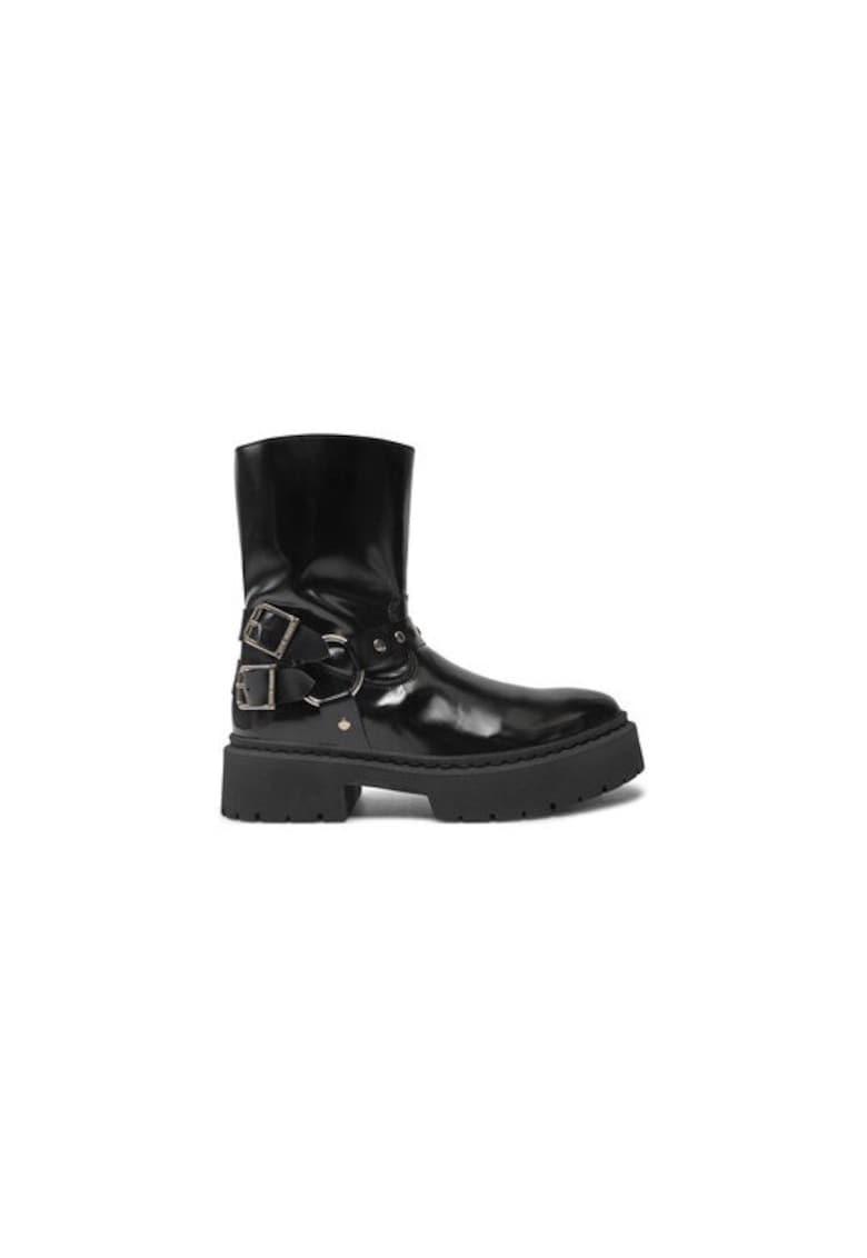 Ghete dama  304364891 - Piele naturala - Negru - Negru