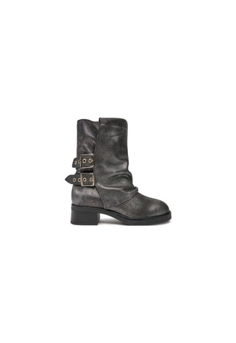 Ghete dama  304364976 - Piele naturala - Argintiu - Argintiu