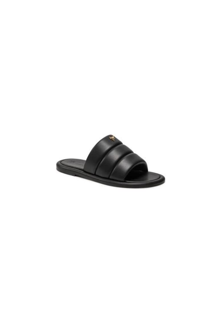 Papuci barbati  303642358 - Piele ecologica - Negru - Negru