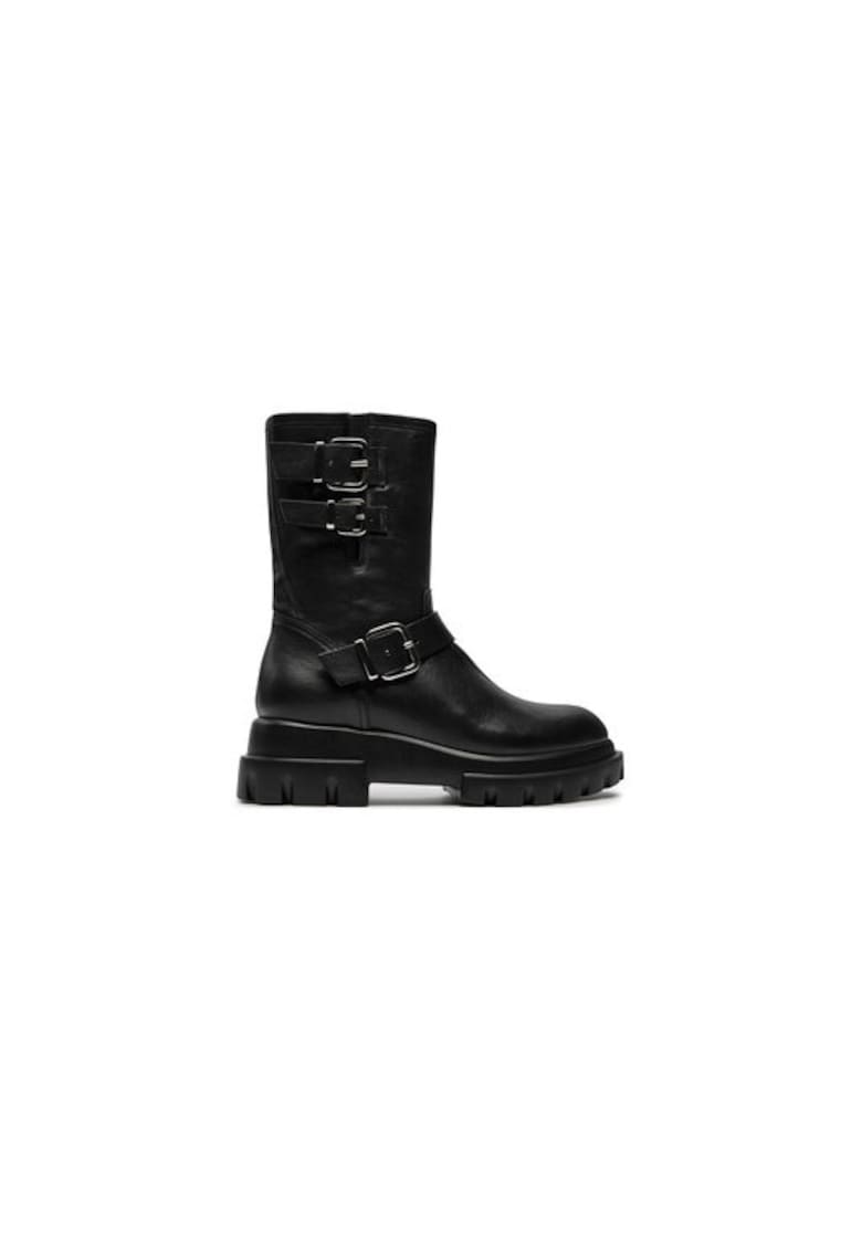 Ghete dama  304339332 - Piele naturala - Negru - Negru