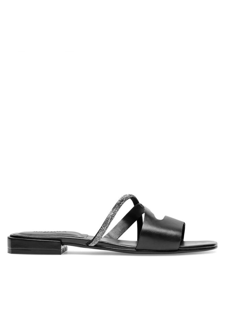 Slapi dama - 14640 -  Piele naturala - Negru
