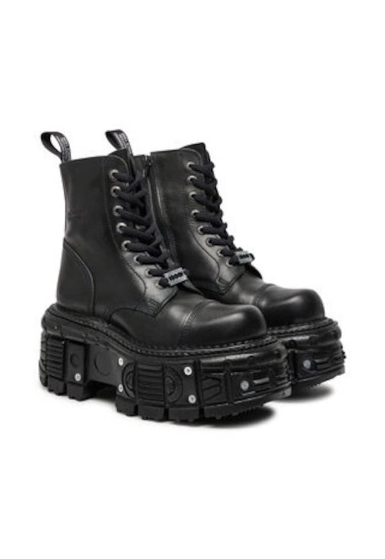 Ghete barbati  Piele naturala - Negru - Negru
