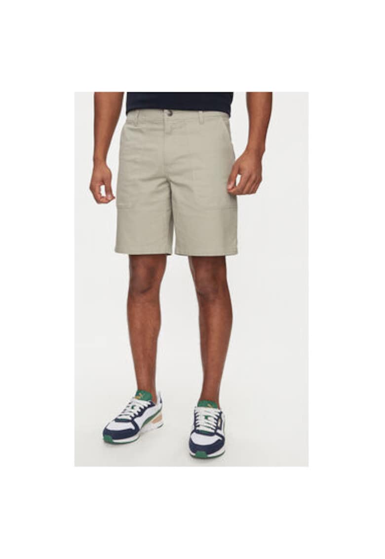 Pantaloni scurti barbati -  303384395 - Bumbac - Gri - Gri
