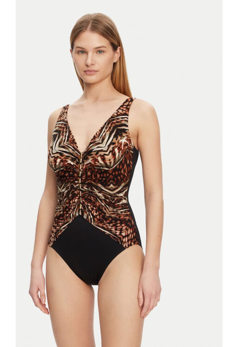 Costum de baie dama -  305152725 - Nylon/Elastan - Maro - Maro