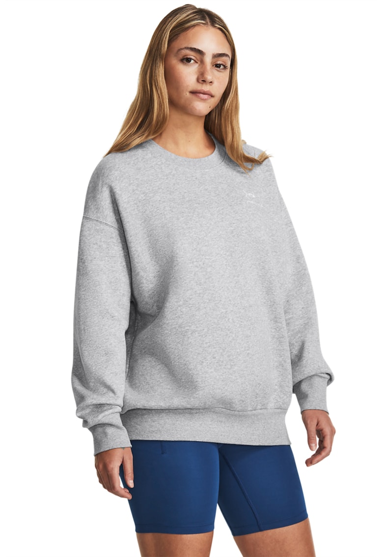 Bluza de trening din fleece cu maneci cazute Icon - Gri melange