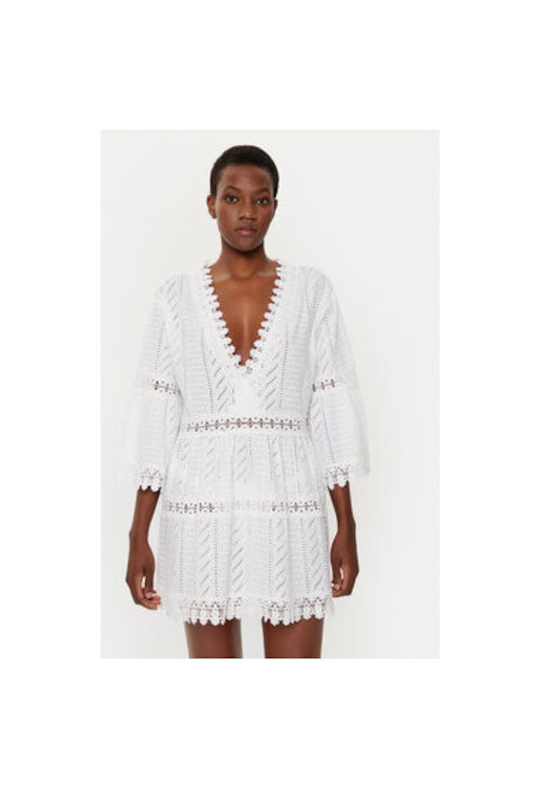 Rochie dama -  305150769 - Bumbac - Alb - Alb