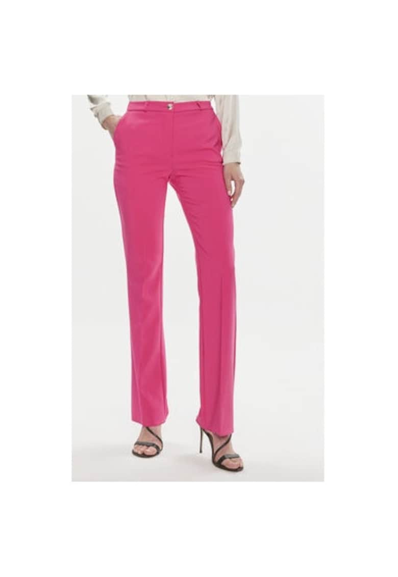 Pantaloni dama -  304218101 - Poliester - Roz - Roz