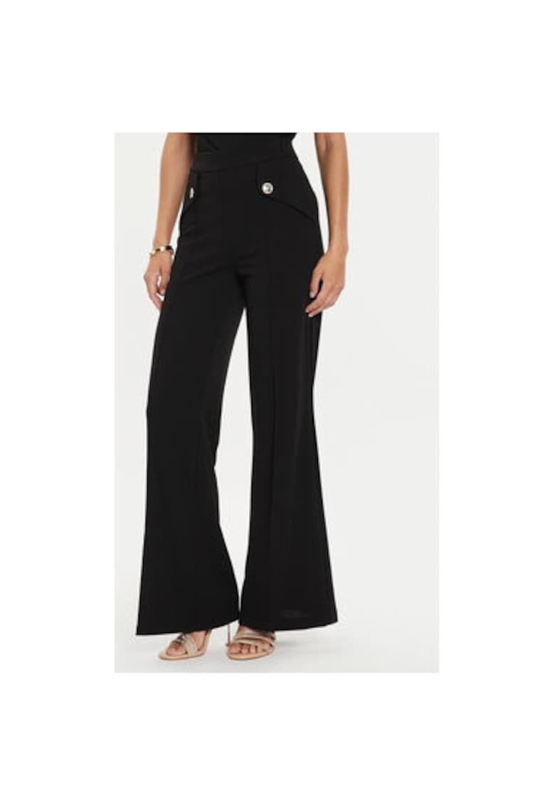 Pantaloni dama -  304657801 - Poliester - Negru - Negru