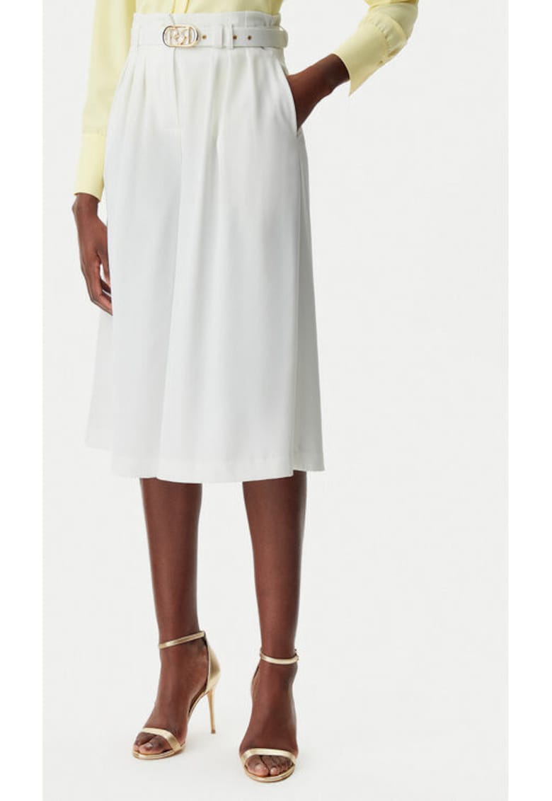 Pantaloni dama -  305318077 - Poliester - Alb - Alb