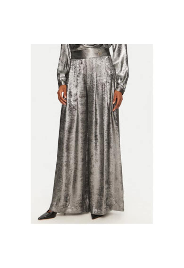 Pantaloni dama -  305018168 - Poliester - Argintiu - Argintiu