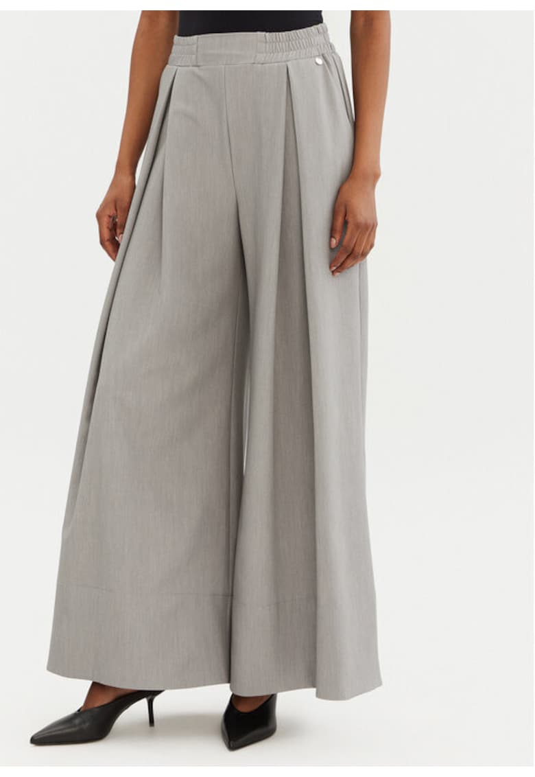 Pantaloni dama -  305265401 - Poliester/Viscoza - Gri - Gri