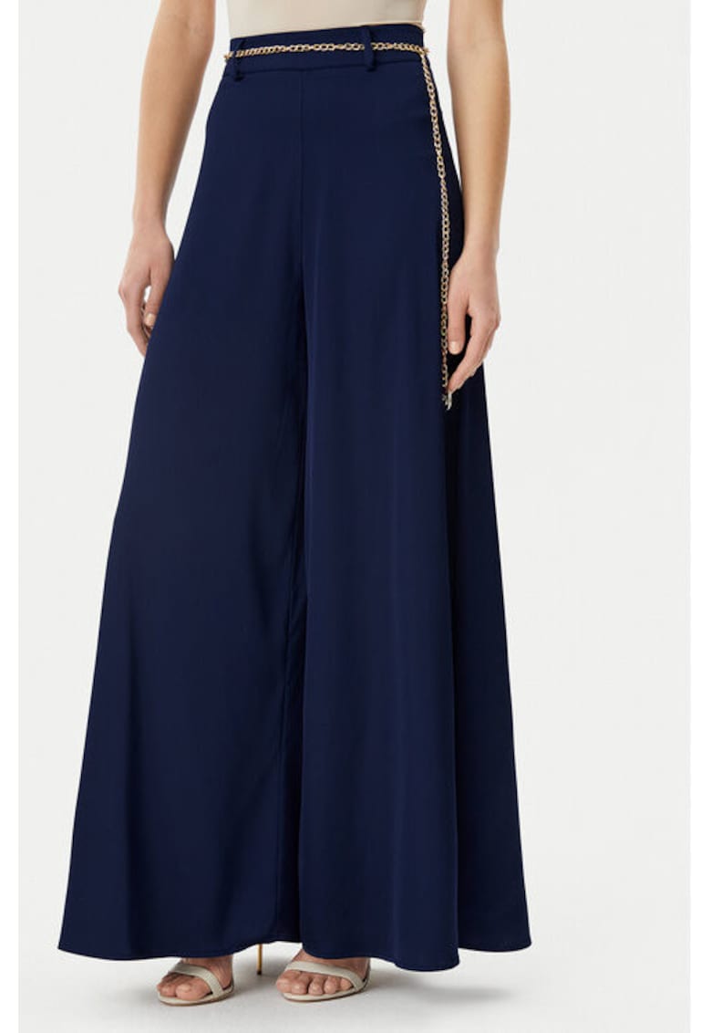 Pantaloni dama -  305318183 - Poliester - Albastru - Albastru