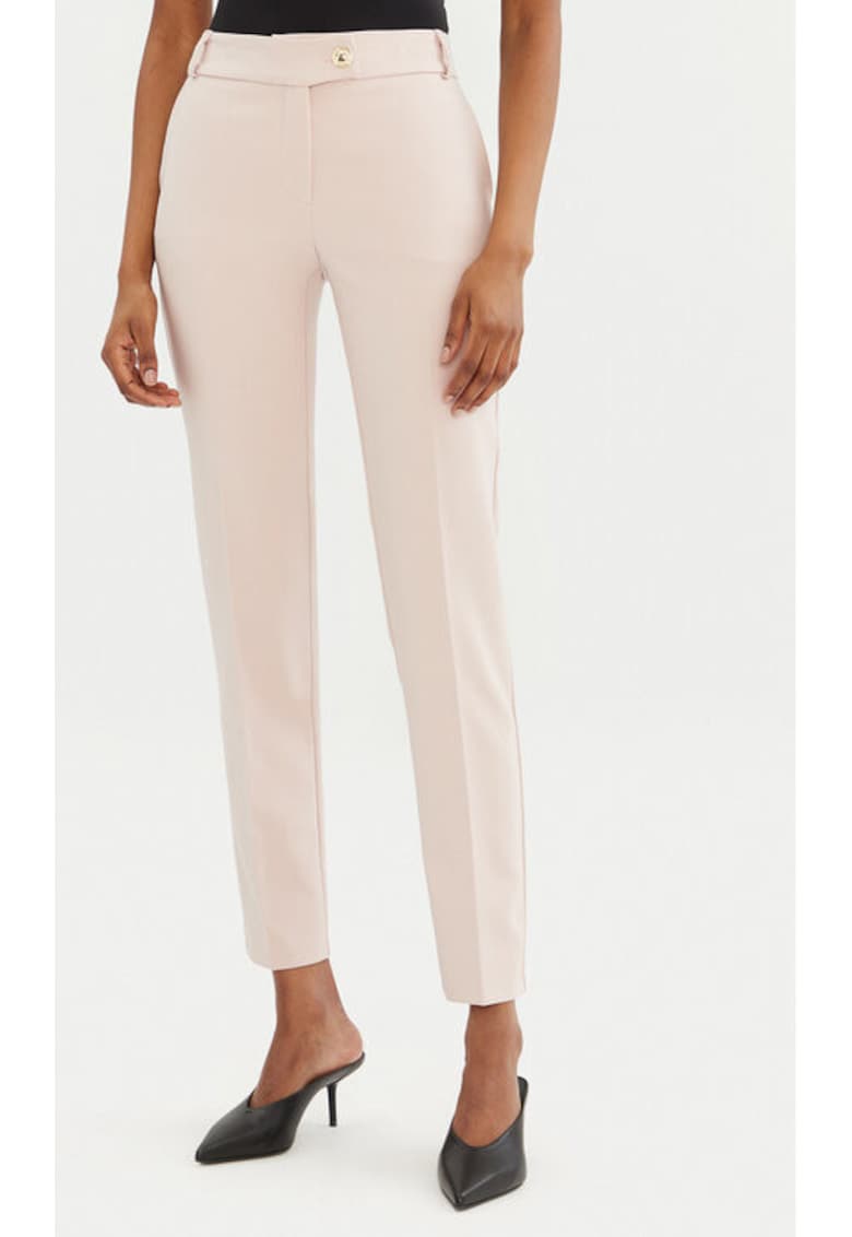 Pantaloni dama -  305266095 - Poliester - Roz - Roz