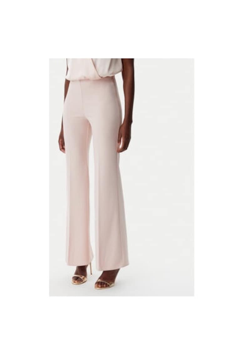 Pantaloni dama -  305318398 - Poliester - Roz - Roz
