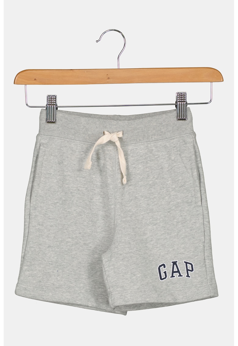 Pantaloni scurti cu snur in talie - Gri