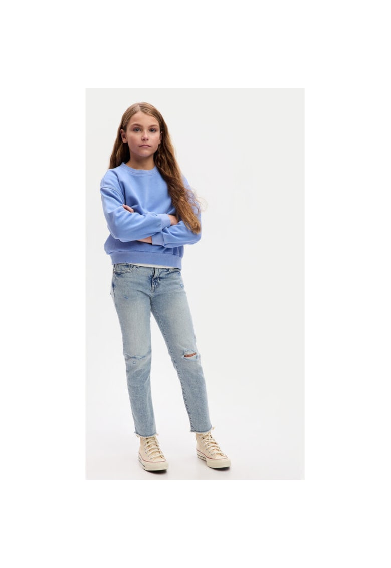 Pantaloni fete -  305288899 - Bumbac - Albastru - Albastru
