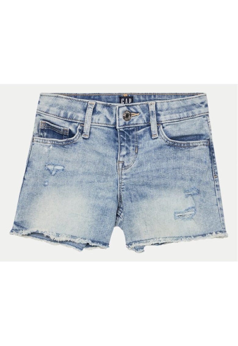 Pantaloni scurti fete -  304145483 - Bumbac/Poliester - Albastru - Albastru