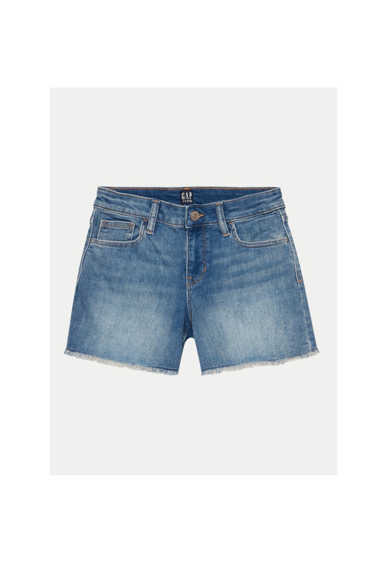 Pantaloni scurti fete -  304145490 - Bumbac/Poliester - Albastru - Albastru