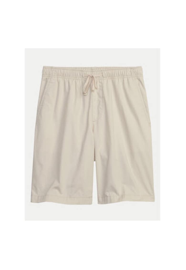 Pantaloni scurti barbati -  304508813 - Bumbac - Bej - Bej
