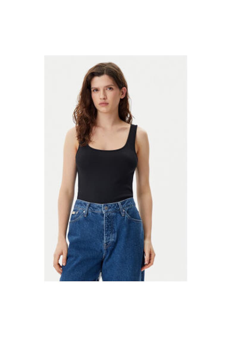 Tricou dama -  305290069 - Bumbac/Modal - Negru - Negru