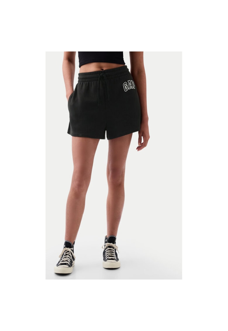 Pantaloni scurti dama -  304144516 - Bumbac/Poliester - Negru - Negru