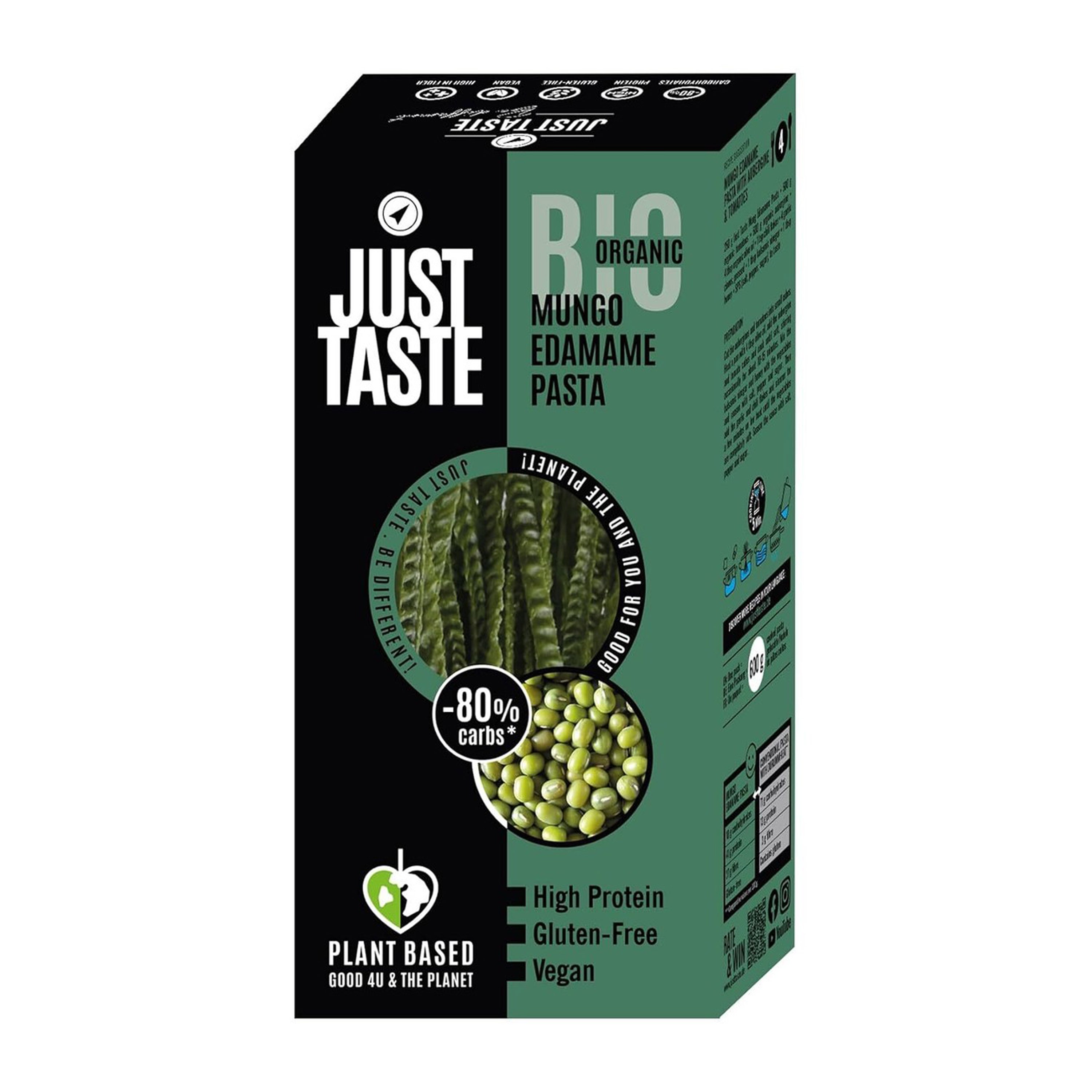 Paste bio din fasole mung și edamame, 250g Just Taste