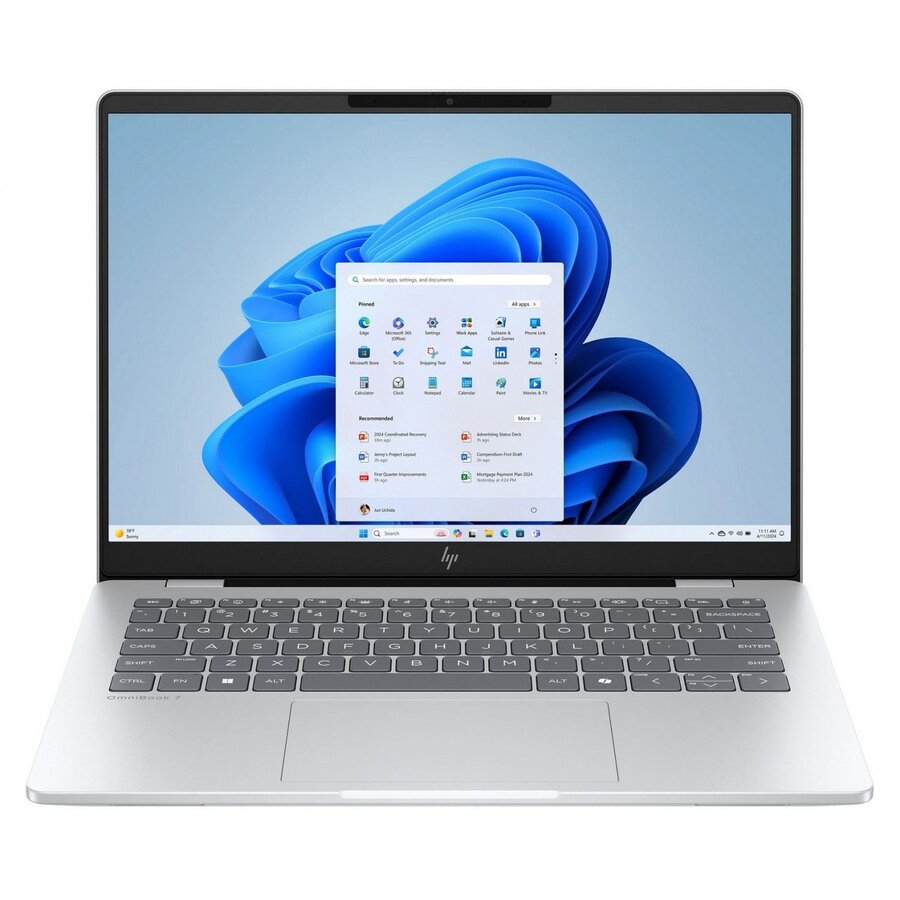 Laptop OmniBook 7 2K 14 inch Intel Core Ultra 5 225U 16GB 512GB SSD Windows 11 Pro Silver