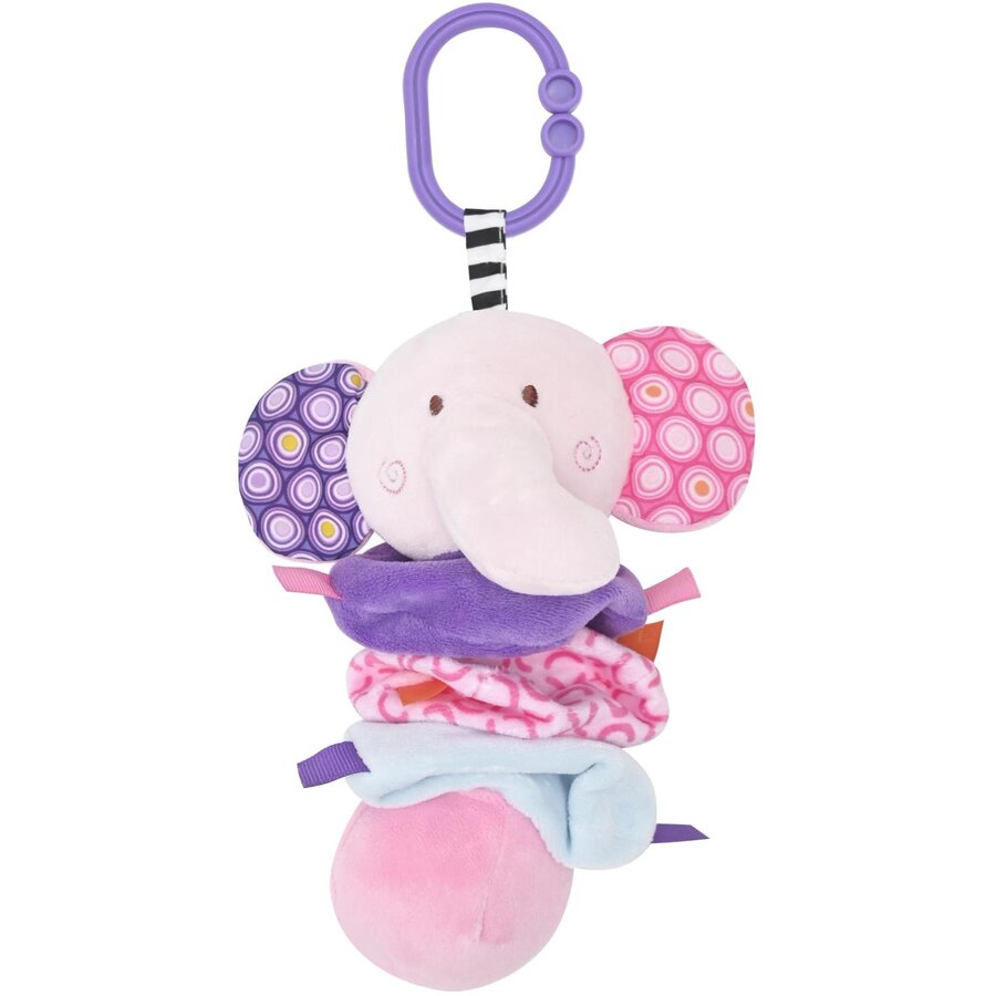 Jucarie de Plus Elefant 16 cm cu vibratie zornaitoare 0 luni+
