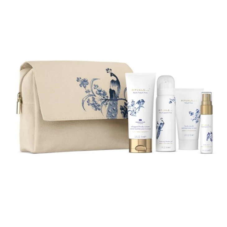 Rituals Amsterdam Collection Mini Set – Crema de corp 70 ml, Gel de dus spumant 50 ml, Scrub de corp 70 ml si Spray par & corp 20 ml
