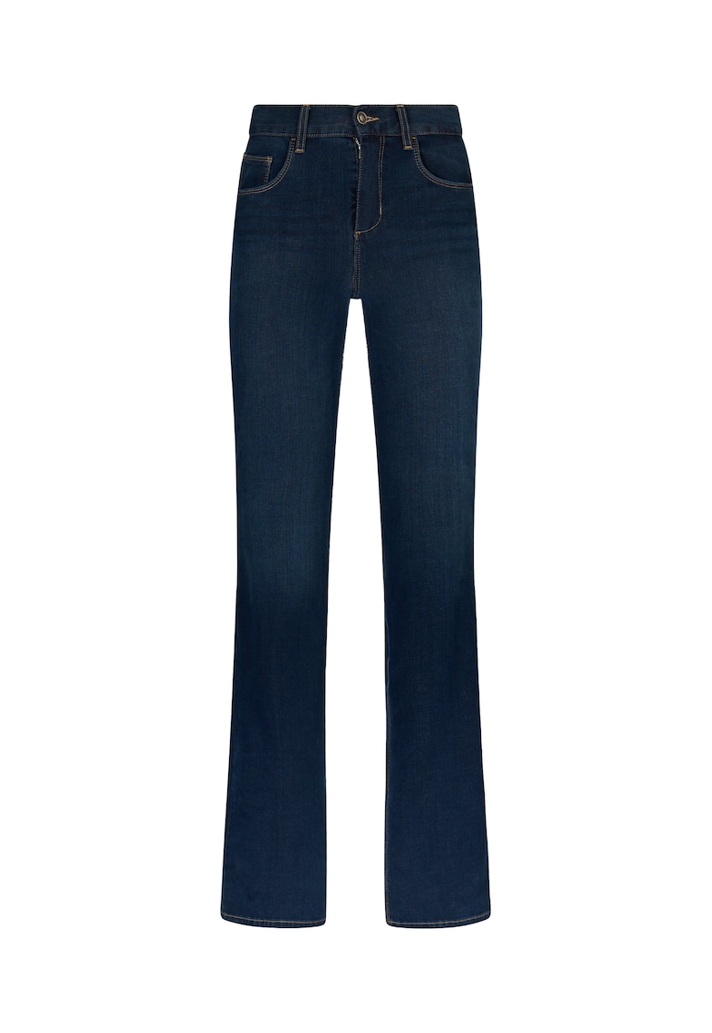 Blugi bootcut cu talie inalta - Bleumarin