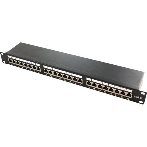 Patch Panel NP0061 19 inch Cat6A 24 porturi Black