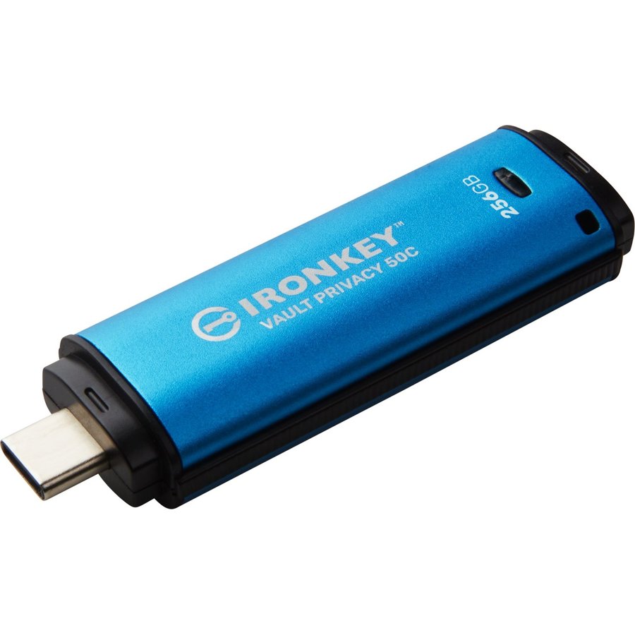 Memorie USB IronKey Vault Privacy 50C 256GB USB-C Blue