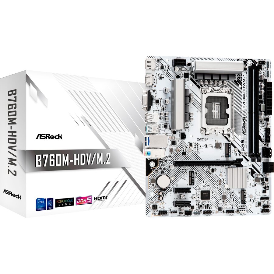 Placa de baza B760M-HDV/M.2 Intel B760 Socket 1700 mATX